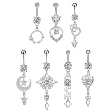 Load image into Gallery viewer, New Zircon Navel Ring Navel Stud Piercing Jewelry