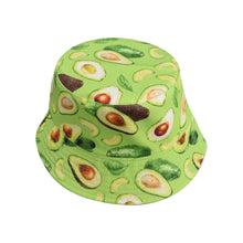 Load image into Gallery viewer, Avocado fruit pattern bucket hat brim outdoor men and women general casual cap
