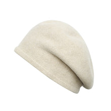 Load image into Gallery viewer, Hat Female Autumn and Winter 22 New Knitted Wool Cap Warm Pile Heap Cap Winter Cashmere Toque British Beret