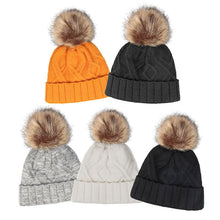Load image into Gallery viewer, Ozero Autumn and Winter Knitted Hat Keep Warm Pure Color Korean Women Jacquard Winter Fashion Hat
