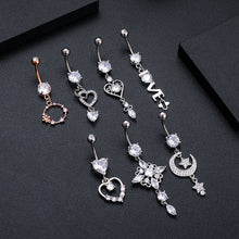 Load image into Gallery viewer, New Zircon Navel Ring Navel Stud Piercing Jewelry