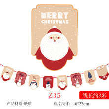 Load image into Gallery viewer, Christmas Decoration Cartoon Paper Hanging Flag Colorful Flags Christmas Holiday Scene Atmosphere Layout Christmas Paper Hanging Flag