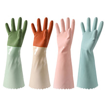 Load image into Gallery viewer, Dishwashing Household Kitchen Durable Rubber Waterproof Laundry Clothes Fleece-Lined Thickened Integral Velvet Winter Gloves