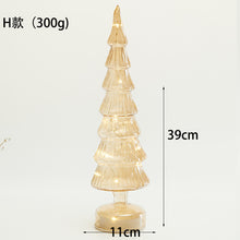 Load image into Gallery viewer, Glass Christmas Tree Christmas Ornament Table Decoration Luminous Small Night Home Layout Props Christmas Gift