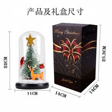 Load image into Gallery viewer, Christmas Creative Gift Cedar Show Window Decoration LED Light Glass Cover Ornaments