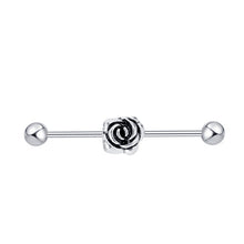 Load image into Gallery viewer, Ear Studs 14G External Thread Piercing Jewelry Ear Bridge Double Ear Piercings Straight Rod Zircon Earrings