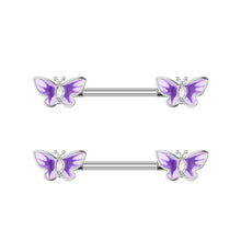 Load image into Gallery viewer, Jewelry Zircon Nipple Ring Adhesive Nail Piercing