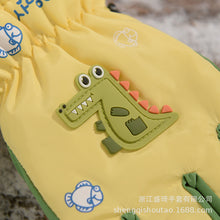 Load image into Gallery viewer, Five-Finger Ski Gloves Cute Cartoon Crocodile Rabbit Velvet Thickened Windproof Cycling Non-Slip