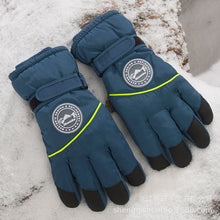 Load image into Gallery viewer, New Men's Ski Gloves Fleece-Lined Thickened Windproof Cycling Non-Slip Five-Finger Touch Screen