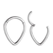 Load image into Gallery viewer, Trendy Human Body Piercing Accessories 316L Stainless Steel Drop-Shaped Nose Ring Earrings