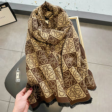 Load image into Gallery viewer, 2023 Winter New Artificial Cashmere Scarf F Letter All-Matching Long Tassel Shawl Fashion Thickened Scarf