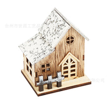Load image into Gallery viewer, Christmas Wooden Craftwork Wooden Snow Light-Emitting Cabin Lighting Home Desktop Led Decorations Ornaments