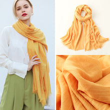 Load image into Gallery viewer, Cotton and Linen Scarf Women's Artistic Sunscreen Scarf Small Scarf Beach Long Scarf Wholesale Japanese Scarf