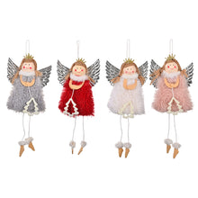 Load image into Gallery viewer, Christmas Decoration Christmas Silver Wings Christmas Tree Angel Girl Christmas Tree Scene Decoration Pendant