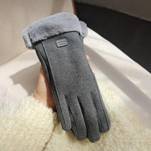 Load image into Gallery viewer, Winter Women's Korean-Style Cute Bow Fleece-Lined Thickened Autumn Riding Electric Car Cold-Proof Warm Touch Screen Gloves