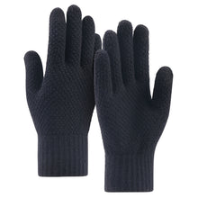 Load image into Gallery viewer, Wool Knitted Touch-Screen Gloves Men's Winter Fleece-Lined Thickened Outdoor Cold-Proof Warm Gloves