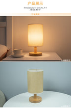 Load image into Gallery viewer, Solid wood decoration remote control usb table lamp bedroom bedside study led night light