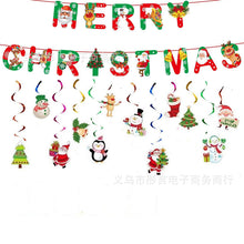 Load image into Gallery viewer, Christmas Decoration Supplies Tableware Paper Pallet Paper Cup Tissue New Year Party Layout Disposable Plastic Tablecloth