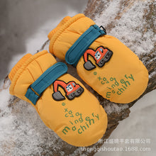 Load image into Gallery viewer, Winter New Children's Ski Gloves Cartoon Excavator Windproof Non-Slip Velvet Thickening