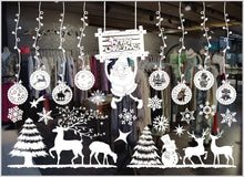 Load image into Gallery viewer, Christmas Decorations Colorful Christmas Window Stickers White Snowflake Wall Stickers Window Dressing Seamless Window Stickers
