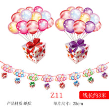 Load image into Gallery viewer, Christmas Decoration Cartoon Paper Hanging Flag Colorful Flags Christmas Holiday Scene Atmosphere Layout Christmas Paper Hanging Flag