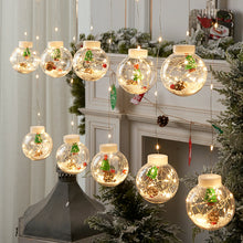 Load image into Gallery viewer, Christmas Santa Snowman Wish Orbs Holiday Shop Window Arrangement Decoration Lights LED Curtain Light