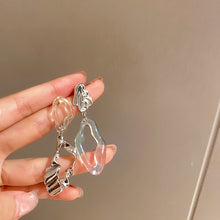 Load image into Gallery viewer, Silver Needle Pearl Diamond Asymmetric Geometric Alphabet Letter Earrings Fashion Trendy Design Tassel Ear Studs Graceful Earrings