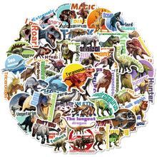Load image into Gallery viewer, 50PCs Dinosaur Stickers Suitable for Laptop Motorcycle Skateboard Luggage Refrigerator Notebook Laptop Toy Stickers