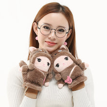 Load image into Gallery viewer, Winter Warm Cartoon Outdoor All-Inclusive Mittens for Students and Children Fleece-Lined Gloves