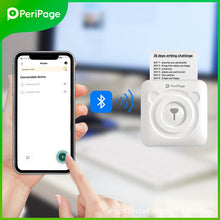 Load image into Gallery viewer, Portable Bear Pocket Printer Mini Bluetooth Wireless PeriPage Thermal Printer Compatible with Android iOS Windows Kids Gifts White 203DPI