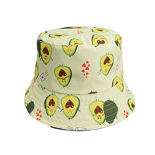 Load image into Gallery viewer, Avocado fruit pattern bucket hat brim outdoor men and women general casual cap