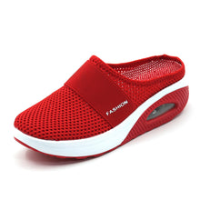 Load image into Gallery viewer, Summer Heel-Free Slip-on Women's Shoes Loafers Large Size Platform Shoes Air Cushion Mesh Breathable Half Slippers for Women