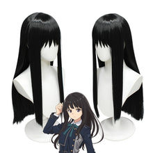 Load image into Gallery viewer, Lycoris Recoil Lico Les Raisins Well above Linai Cos Wig Anime Long Black Straight Hair