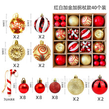 Load image into Gallery viewer, Christmas Decoration 6cm Electroplating Ball Plastic Ball Shaped Painted Christmas Ball Gift Christmas Tree Pendant