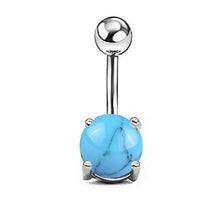 Load image into Gallery viewer, 5-Piece Set Combination Baosong Stone Navel Stud Zircon Navel Ring