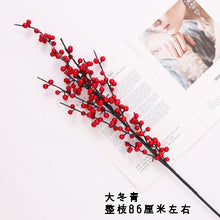 Load image into Gallery viewer, Fortune Fruit Red Berry Rich Fruit New Year Christmas Living Room Home Decoration Flower Arrangement Small Holly Bouquet