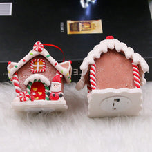Load image into Gallery viewer, Christmas Decorations Polymer Clay Luminous Christmas House Creative Christmas LED Luminous Christmas House Christmas Decoration Pendant