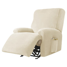 Load image into Gallery viewer, Stretch 1-2-3 seater all inclusive elastic recliner sofa cover silver silver fox velvet non-slip foldable recliner relaxing armrest sofa cover