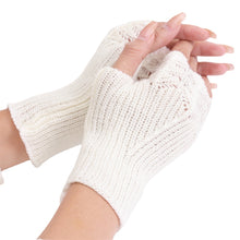 Load image into Gallery viewer, Korean Style Autumn and Winter New Girls' Fashionable All-Match Knitted Warm Half Finger Open Finger Gloves