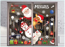 Load image into Gallery viewer, Christmas Decorations Colorful Christmas Window Stickers White Snowflake Wall Stickers Window Dressing Seamless Window Stickers