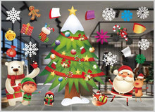 Load image into Gallery viewer, Christmas Decorations Colorful Christmas Window Stickers White Snowflake Wall Stickers Window Dressing Seamless Window Stickers