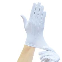 Load image into Gallery viewer, Men's and Women's Spandex Jewelry Gloves Elastic Tight Black and White Dance Performance Etiquette Command MC Gloves
