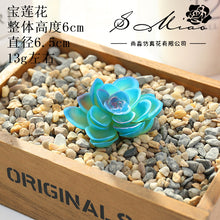 Load image into Gallery viewer, Blue Series Artificial Succulent Pant Flower Head Creative DIY Accessories Flower Arrangement Artificial Flower Plant Wall Supplies Green Plant