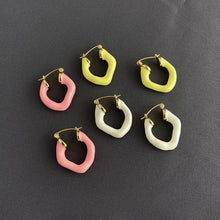 Load image into Gallery viewer, Candy-Colored Earrings Female Ins Retro Exaggerated Macaron Autumn Earrings Female to Make round Face Thin-Looked