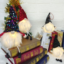 Load image into Gallery viewer, Christmas Long Leg Faceless Light-Emitting Doll Sequin Hat Dwarf Forest Doll Doll Pendant