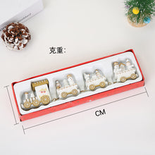 Load image into Gallery viewer, Christmas Decorations Wooden Four-Section Train Christmas Gifts for Children Window Desktop Decoration Cake Decoration
