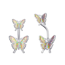 Load image into Gallery viewer, Dripping Butterfly Belly Ring Navel Stud Piercing
