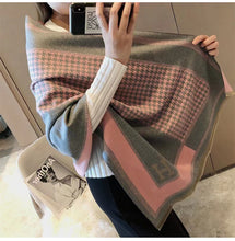Load image into Gallery viewer, Women's Cashmere Scarf Shawl Winter All-Matching Talma Korean Style H Letter Scarf Warm