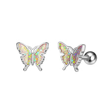 Load image into Gallery viewer, Oil Dripping Butterfly Ear Bone Stud Earrings Piercing Jewelry