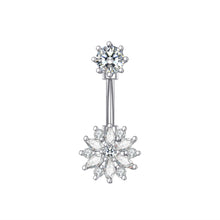 Load image into Gallery viewer, Zircon Navel Ring Navel Stud Piercing Jewelry